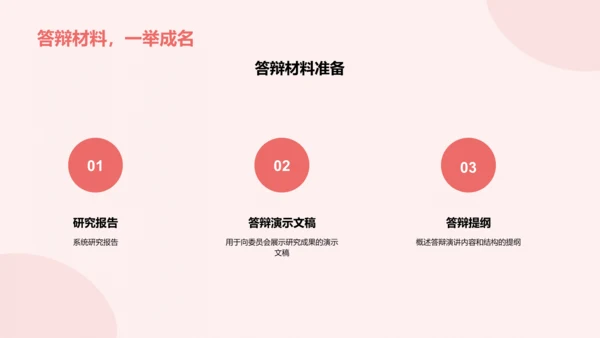 粉色插画毕业答辩指导PPT模板