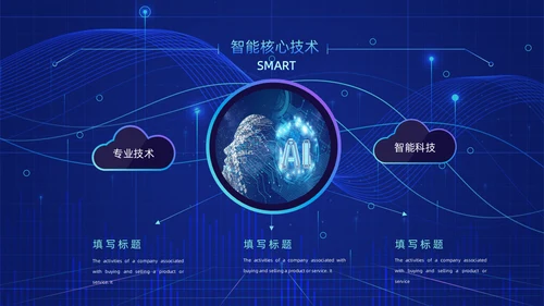 人工智能AI产品发布会介绍通用PPT模板