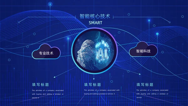 人工智能AI产品发布会介绍通用PPT模板