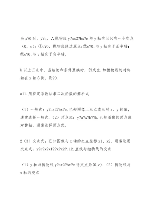 初中数学中考必考知识点之难点归纳总结.docx