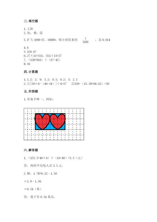 小学四年级下册数学期末测试卷附参考答案（培优a卷）.docx