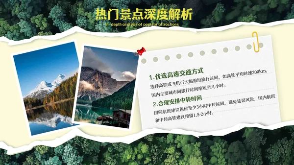 旅游剪纸风旅游分析PPT模板