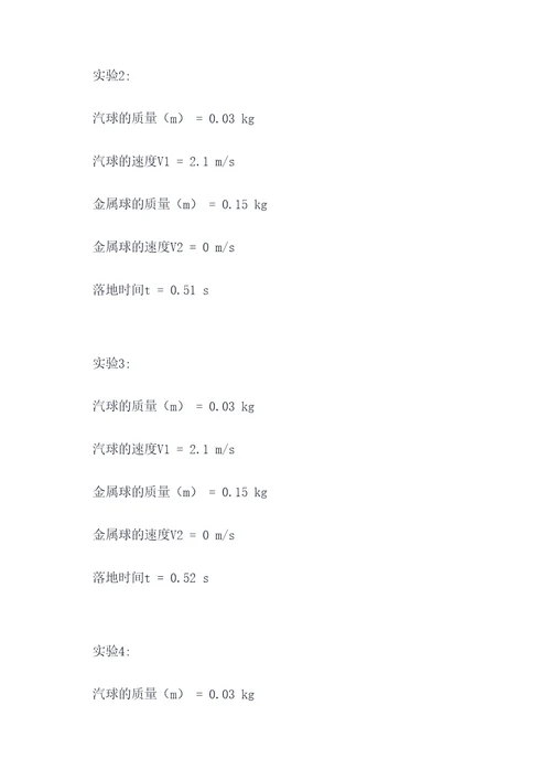 动量定理大物实验报告