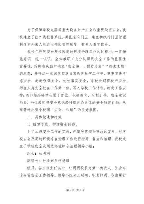 学校园周边环境整治情况的汇报.docx