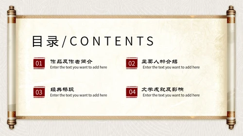 古代文学四大名著之红楼梦PPT模板