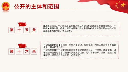 政府信息公开条例全文学习讲座PPT模板