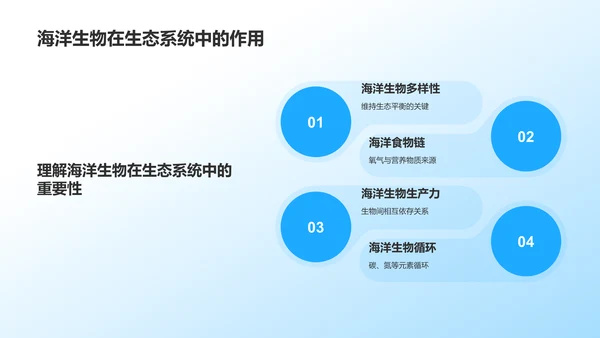 蓝色摄影风海洋生物知识科普PPT模板