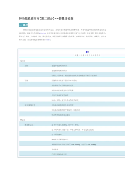 肺功能检查指南(第二部分)––肺量计检查.docx