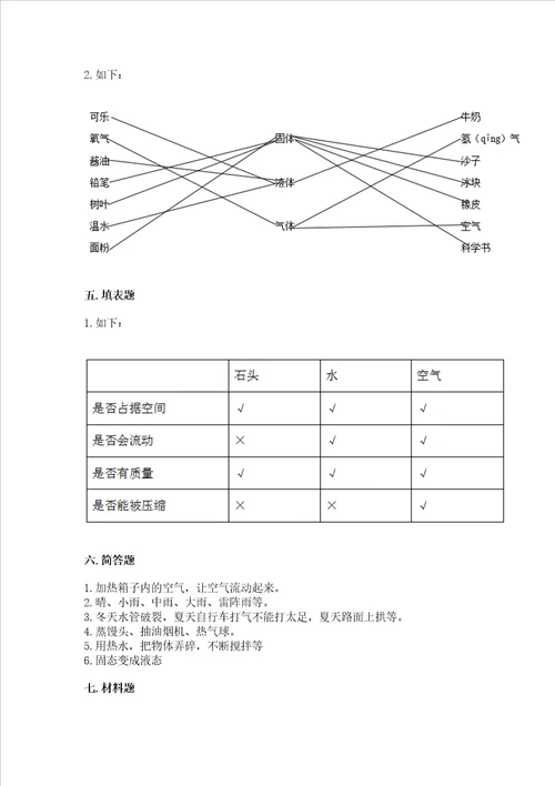 新教科版三年级上册科学期末测试卷实验班