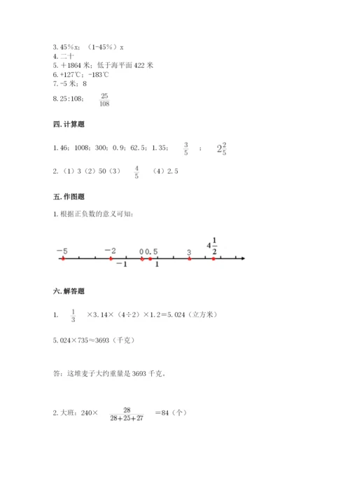 辉南县六年级下册数学期末测试卷word.docx