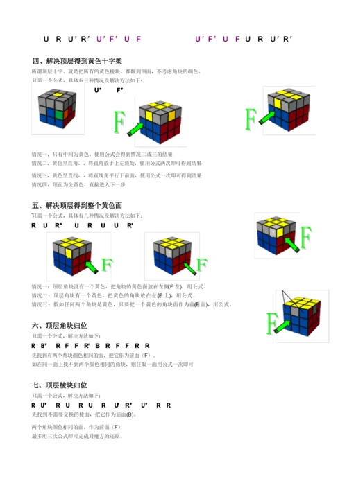 魔方公式口诀图解1.docx