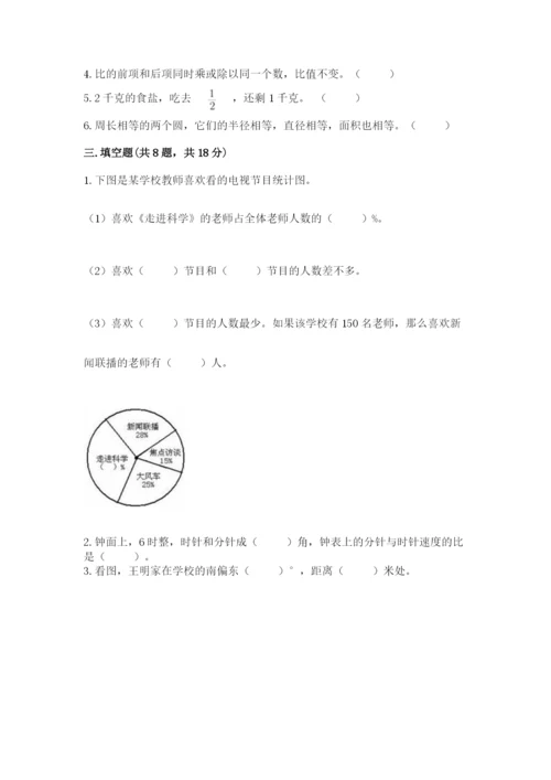 小学六年级上册数学期末测试卷及参考答案（培优a卷）.docx