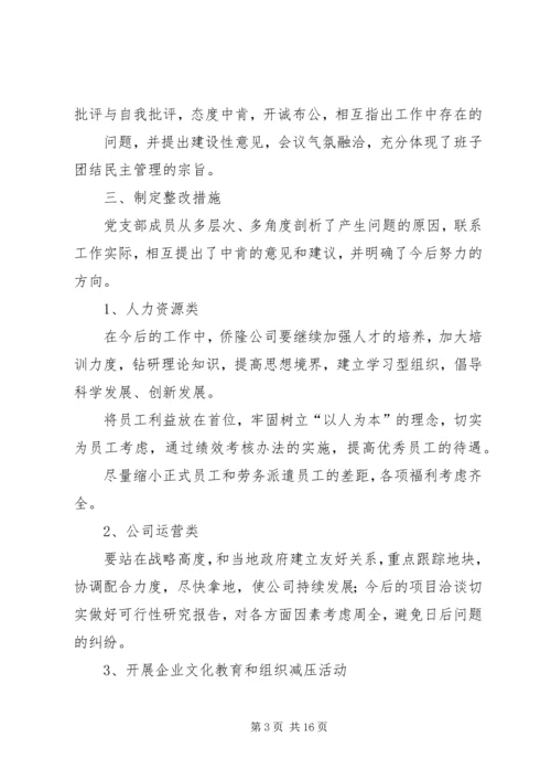 民主生活会报告 (10).docx