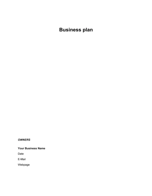 Businessplantemplate全英商业综合计划书模板.docx