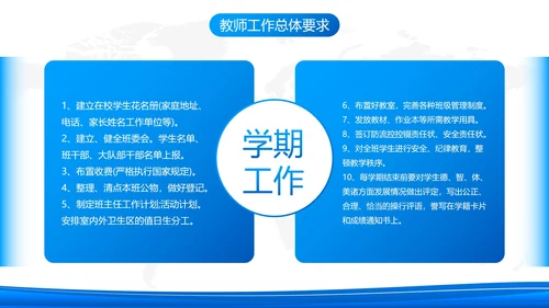 蓝色简约几何流体新学期教师工作会议PPT模板