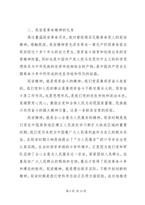 学习延安精神心得体会(精选5篇).docx