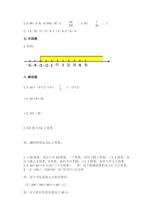 北师大版小学数学六年级下册期末检测试题精品（有一套）.docx