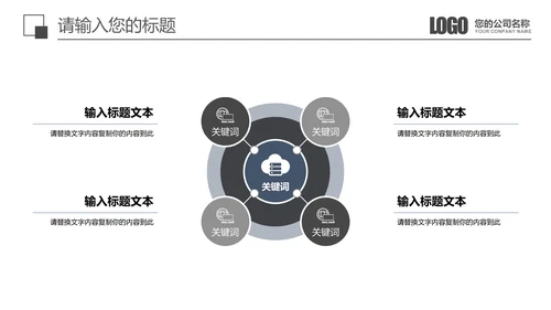 黑色商务汇报总结通用PPT模板