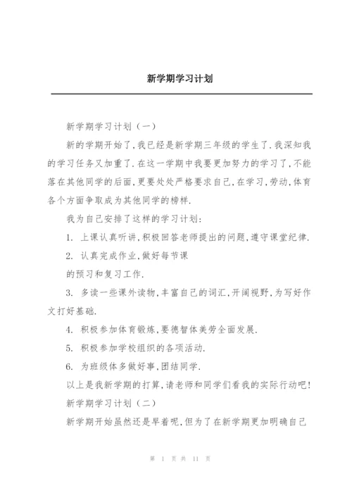 新学期学习计划.docx