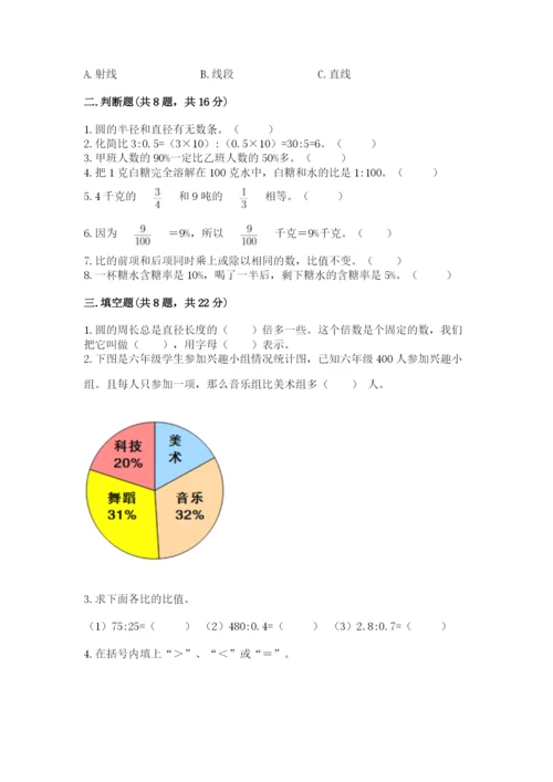 小学数学六年级上册期末卷及完整答案【各地真题】.docx