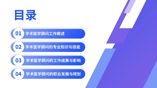 紫色商务风学术医学顾问年度总结PPT模板