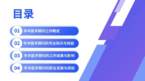 紫色商务风学术医学顾问年度总结PPT模板