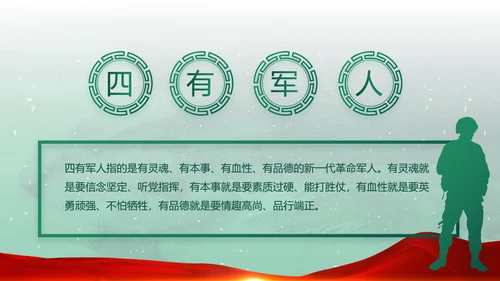 迷彩风八一国防军事部队PPT动态模板