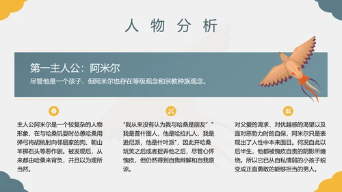 《追风筝的人》名著导读好书PPT模板