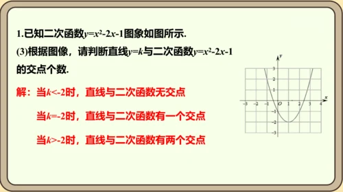 人教版数学九年级上册22.2  二次函数和一元二次方程课件（共55张PPT）