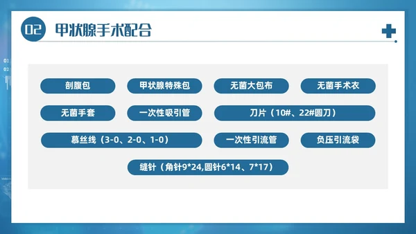 蓝色简约风医院医务工作者甲状腺手术配合及护理培训PPT课件