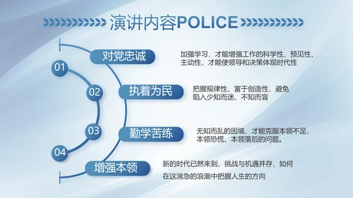 蓝色大气司法警察公安工作总结动态PPT模板
