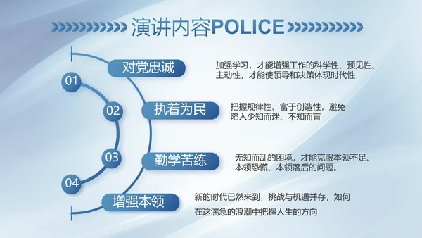 蓝色大气司法警察公安工作总结动态PPT模板