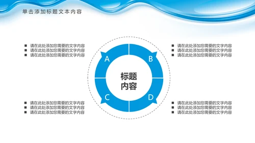 蓝色水资源纯净水行业环保PPT模板