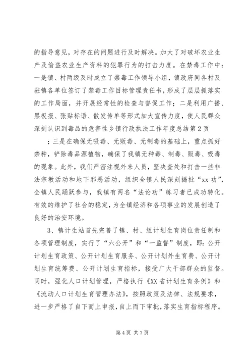 乡镇行政执法工作年度总结.docx