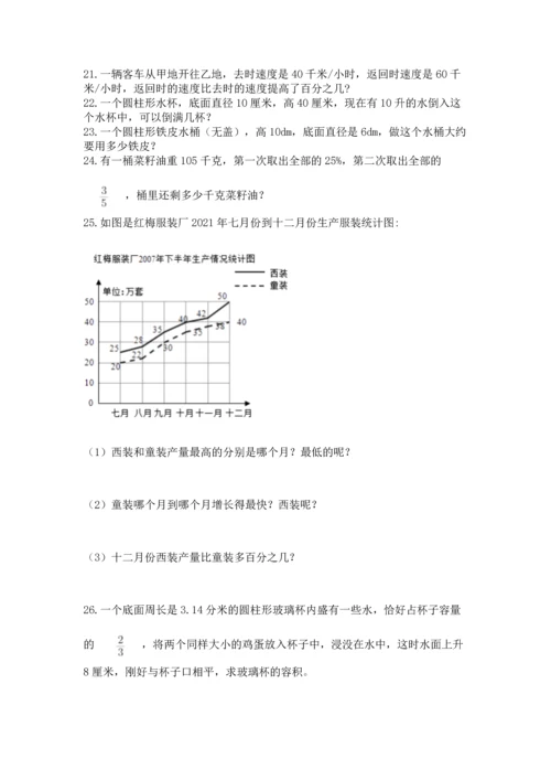 六年级小升初数学解决问题50道附答案（典型题）.docx