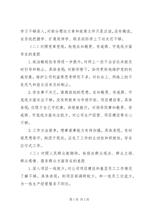 集团公司主题教育个人检视剖析情况报告材料.docx