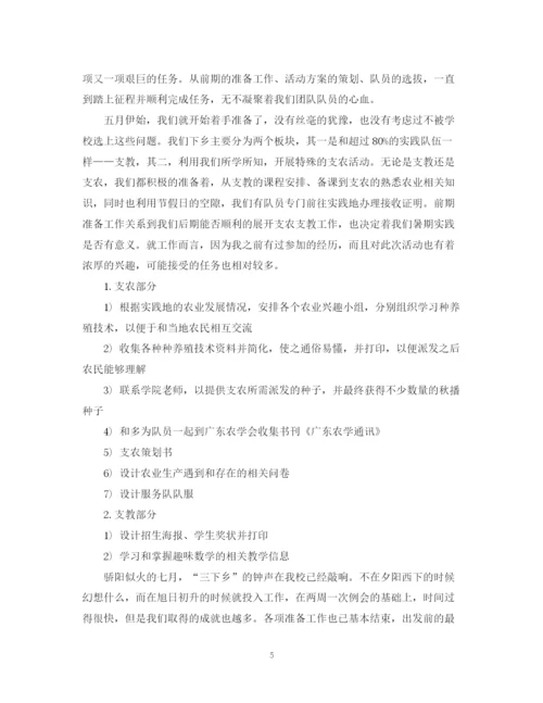 精编之暑假三下乡社会实践活动个人总结范文.docx