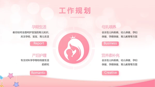 粉色唯美母婴婴儿护理宣传动态PPT