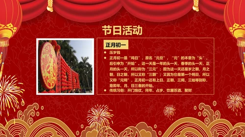 中国传统文化春节习俗PPT模板