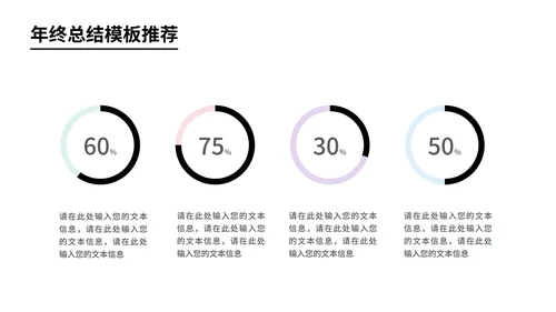 黑色商务风员工年终总结汇报PPT模板