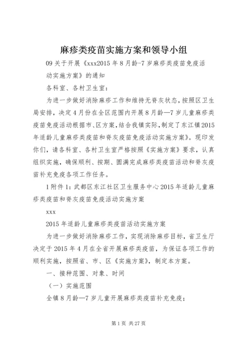 麻疹类疫苗实施方案和领导小组.docx