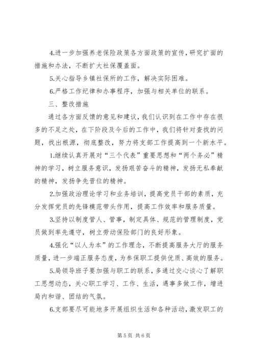 市社会劳动保险管理局支部党建工作自查报告 (5).docx