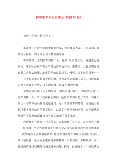 初中生军训心得体会(集锦15篇) (2).docx