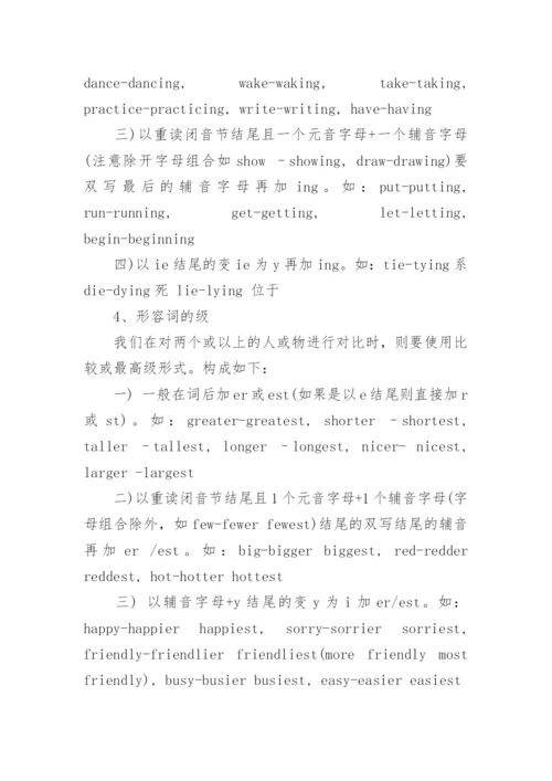 七年级英语语法知识点归纳总结人教版.docx
