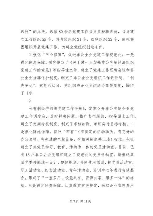 对非公有制企业党建工作的调查与思考.docx