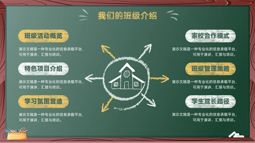 绿色黑板风开学第一课