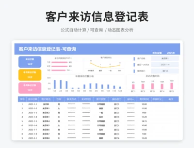 客户来访信息登记表-可查询