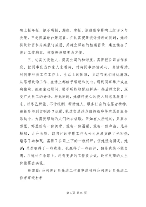 公司先进工作者事迹材料精编.docx