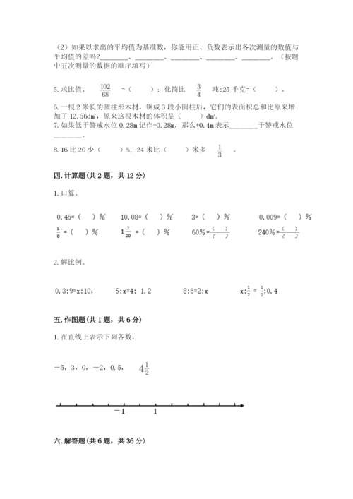 六年级下册数学期末测试卷带答案（轻巧夺冠）.docx