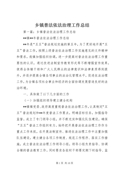 乡镇普法依法治理工作总结.docx